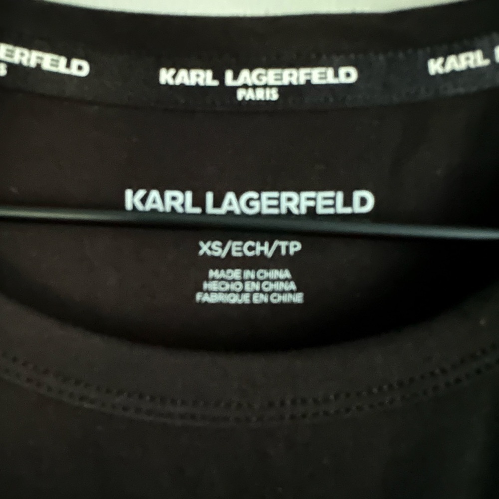 Karl Lagerfeld Black Dress with Pink Accents - Picture 5 of 5